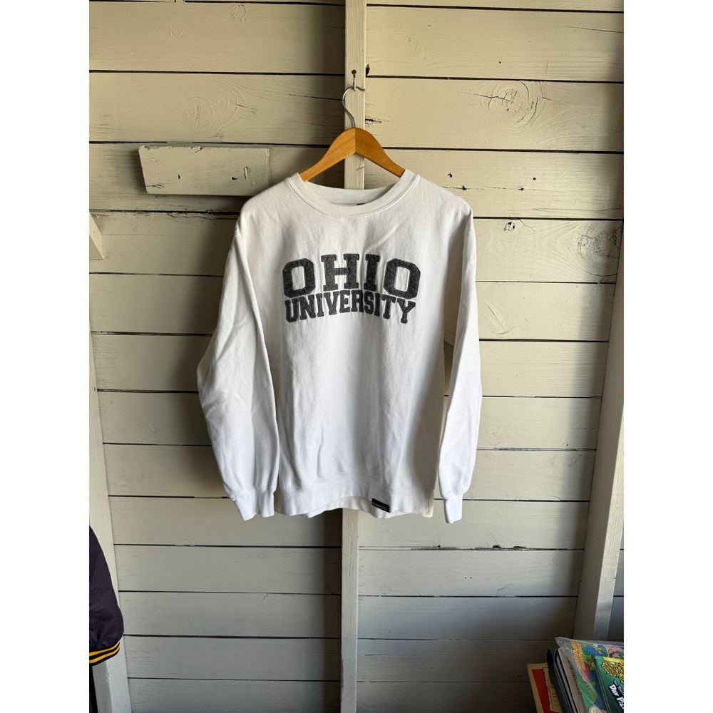 CI Sport Ohio University Sweatshirt Womens Medium White Crewneck Collegiate Logo